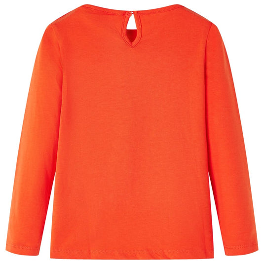 Vidaxl kindershirt met lange mouwen 104 donkeroranje