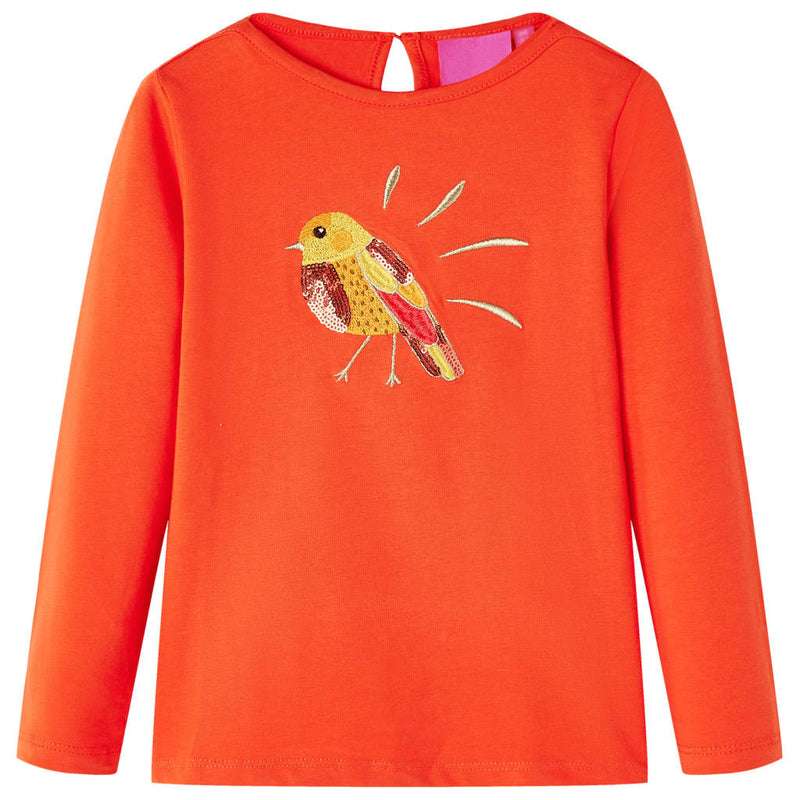 Afbeelding laden in galerijviewer, Vidaxl kindershirt met lange mouwen 116 donkeroranje
