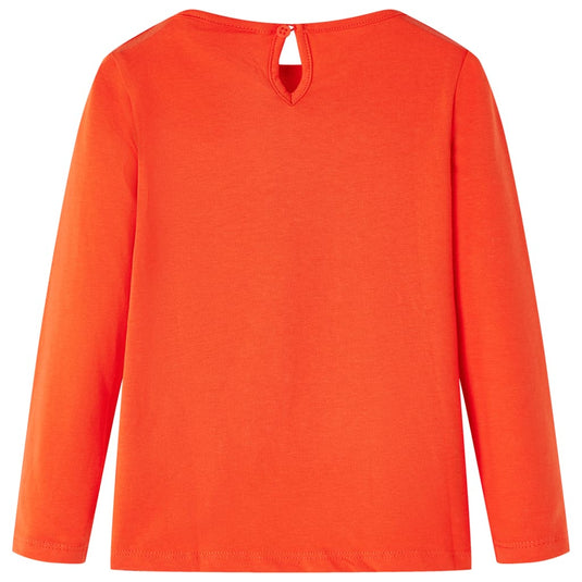 Vidaxl kindershirt met lange mouwen 128 donkeroranje