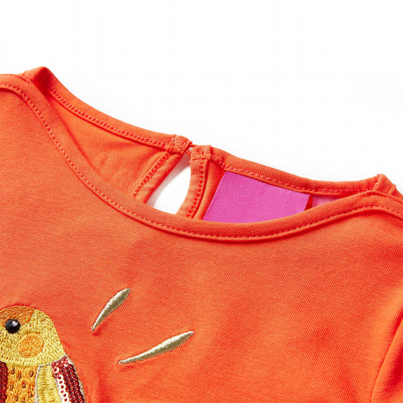 Load image into Gallery viewer, Vidaxl kindershirt met lange mouwen 140 donkeroranje
