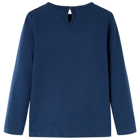 Vidaxl kindershirt met lange mouwen 92 marineblauw