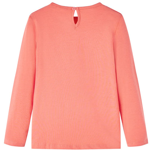 Vidaxl kindershirt met lange mouwen 116 koraalkleurig