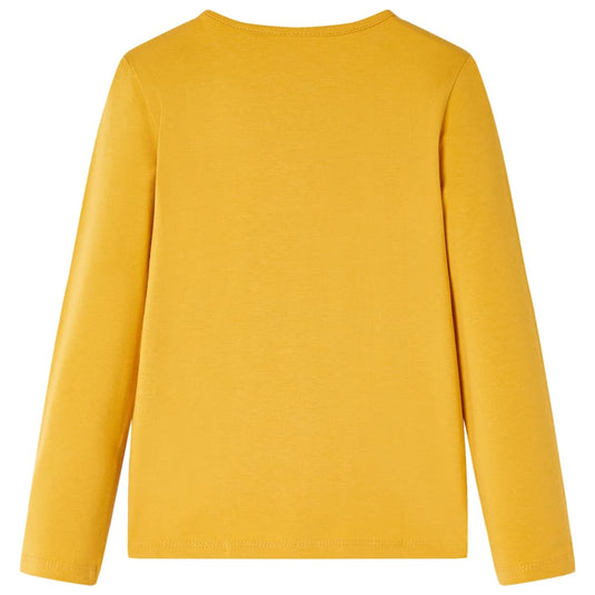 Vidaxl kindershirt met lange mouwen 104 donkerokerkleurig
