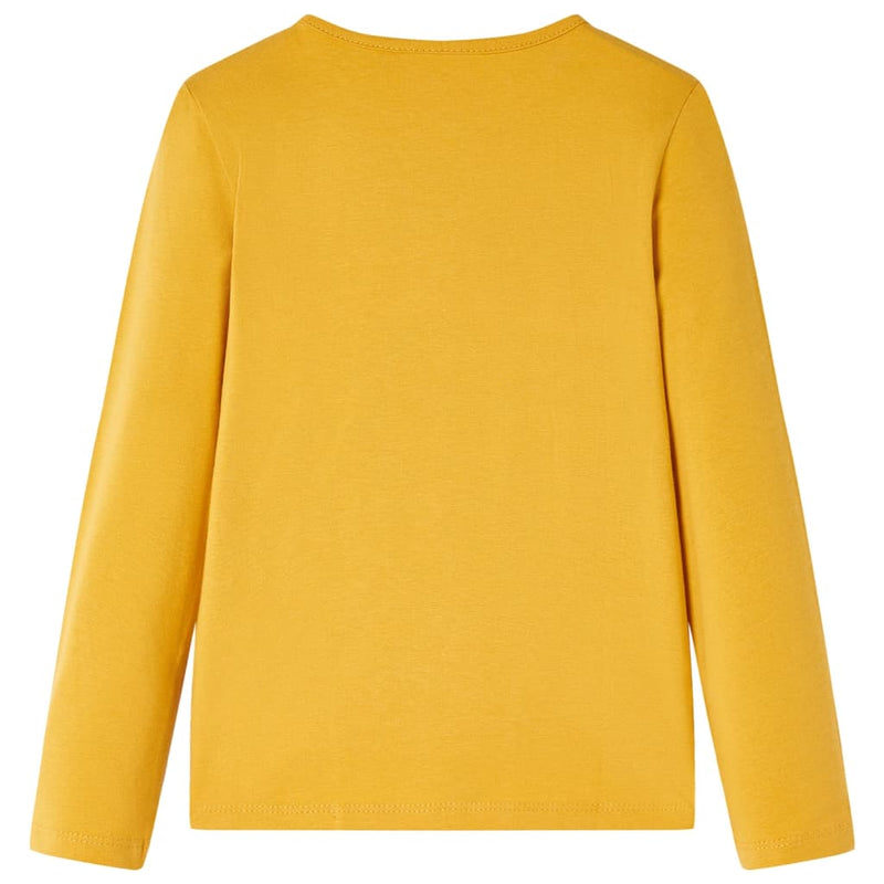 Load image into Gallery viewer, Vidaxl kindershirt met lange mouwen 140 donker donkerokerkleurig
