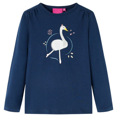 Vidaxl kindershirt met lange mouwen 116 marineblauw