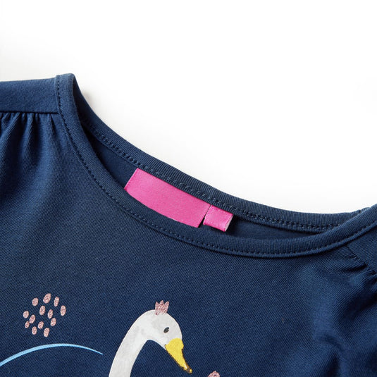 Vidaxl kindershirt met lange mouwen 116 marineblauw