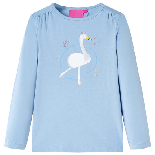 Vidaxl kindershirt met lange mouwen 104 lichtblauw