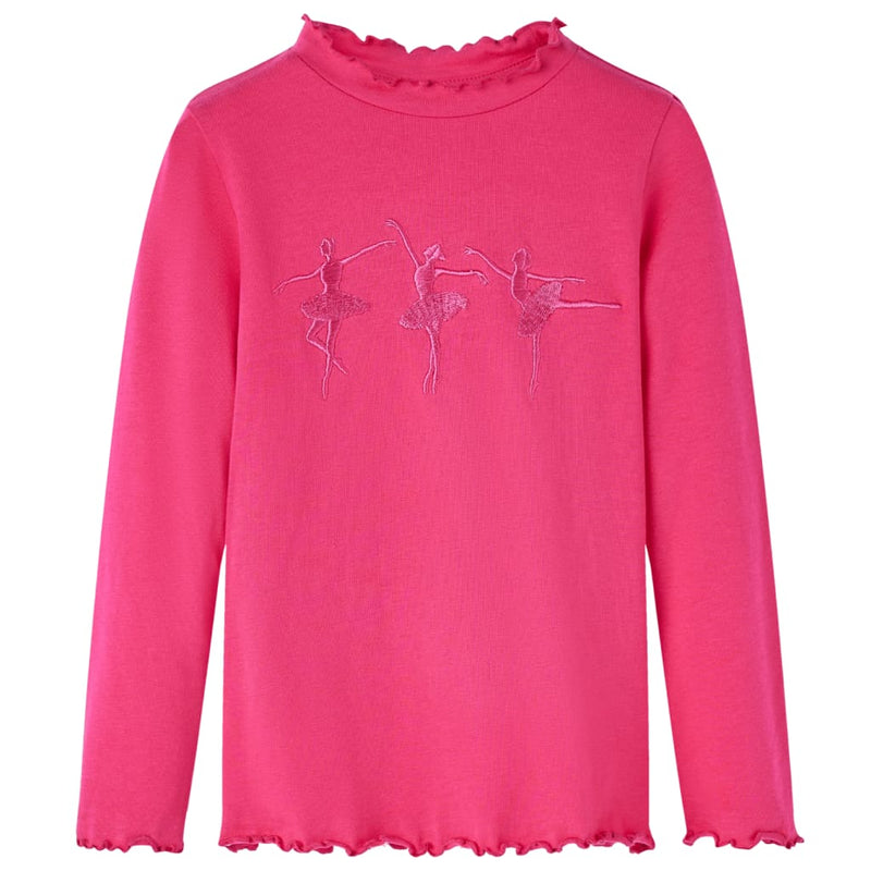 Load image into Gallery viewer, Vidaxl kindershirt met lange mouwen 128 felroze
