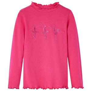 Vidaxl kindershirt met lange mouwen 140 felroze