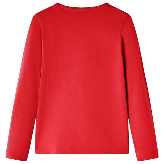 Vidaxl kindershirt met lange mouwen 92 rood