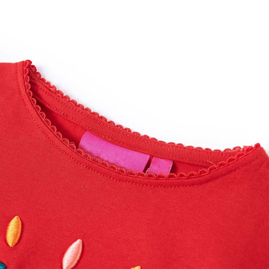 Vidaxl kindershirt met lange mouwen 116 rood