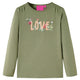 Vidaxl kindershirt met lange mouwen 104 kakikleurig
