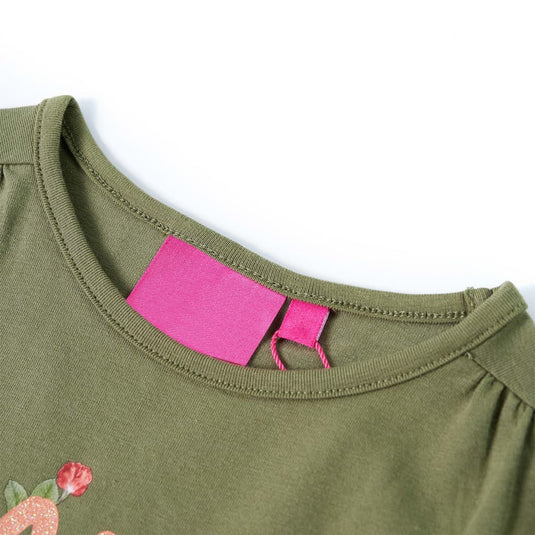 Vidaxl kindershirt met lange mouwen 104 kakikleurig