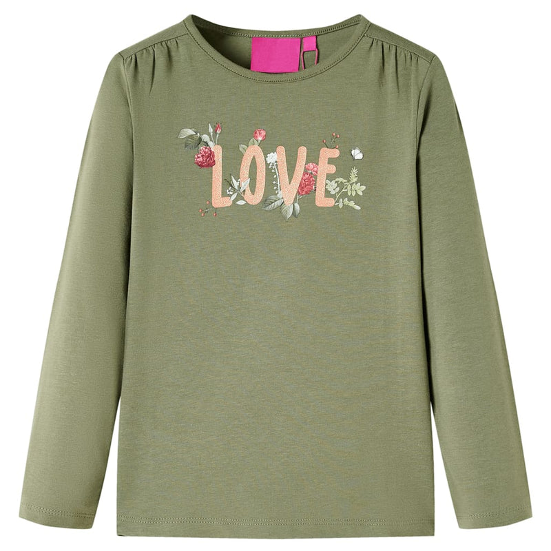 ギャラリービューアに画像をロードする, Vidaxl kindershirt met lange mouwen 116 kakikleurig
