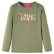 Vidaxl kindershirt met lange mouwen 116 kakikleurig