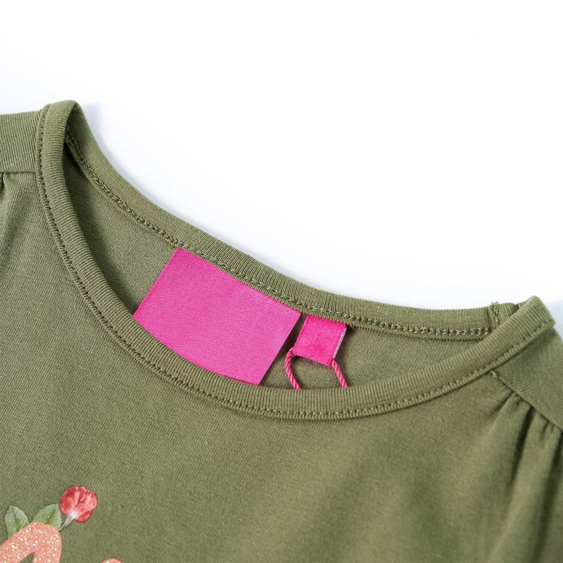 ギャラリービューアに画像をロードする, Vidaxl kindershirt met lange mouwen 116 kakikleurig

