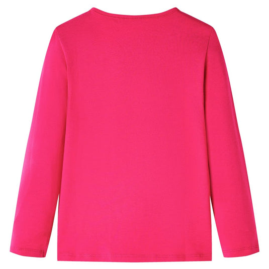 Vidaxl kindershirt met lange mouwen 128 felroze