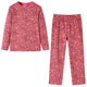 Vidaxl kinderpyjama met lange mouwen 128 oudroze