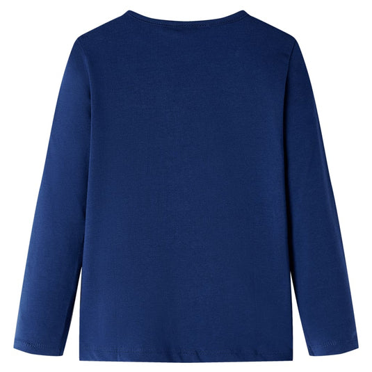 Vidaxl kindershirt met lange mouwen 116 marineblauw