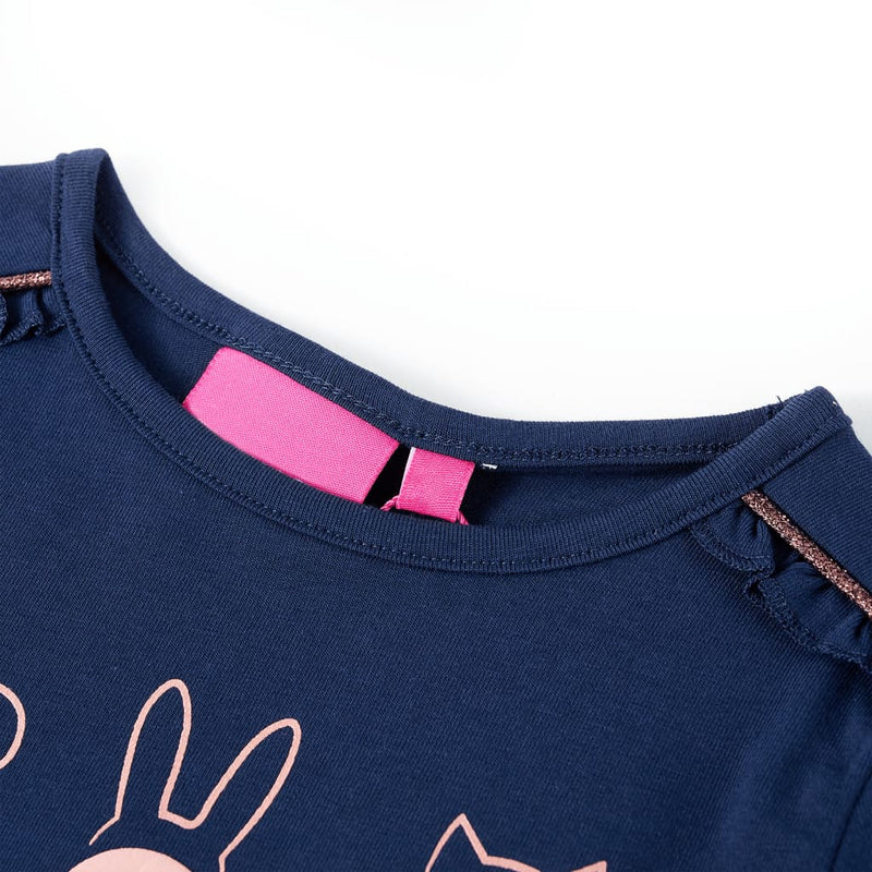 Load image into Gallery viewer, Vidaxl kindershirt met lange mouwen 116 marineblauw
