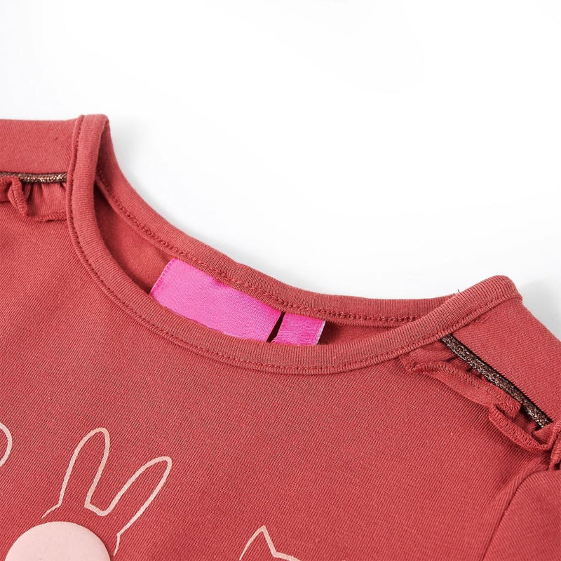Load image into Gallery viewer, Vidaxl kindershirt met lange mouwen 104 rozebruin
