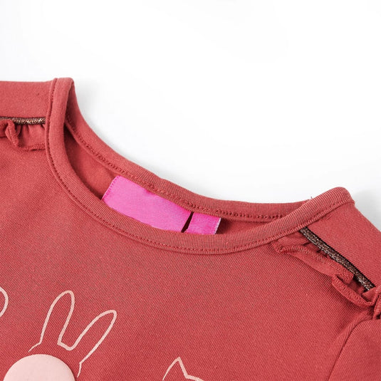 Vidaxl kindershirt met lange mouwen 104 rozebruin