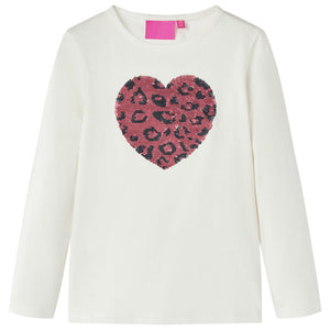 Vidaxl kindershirt met lange mouwen 104 ecru