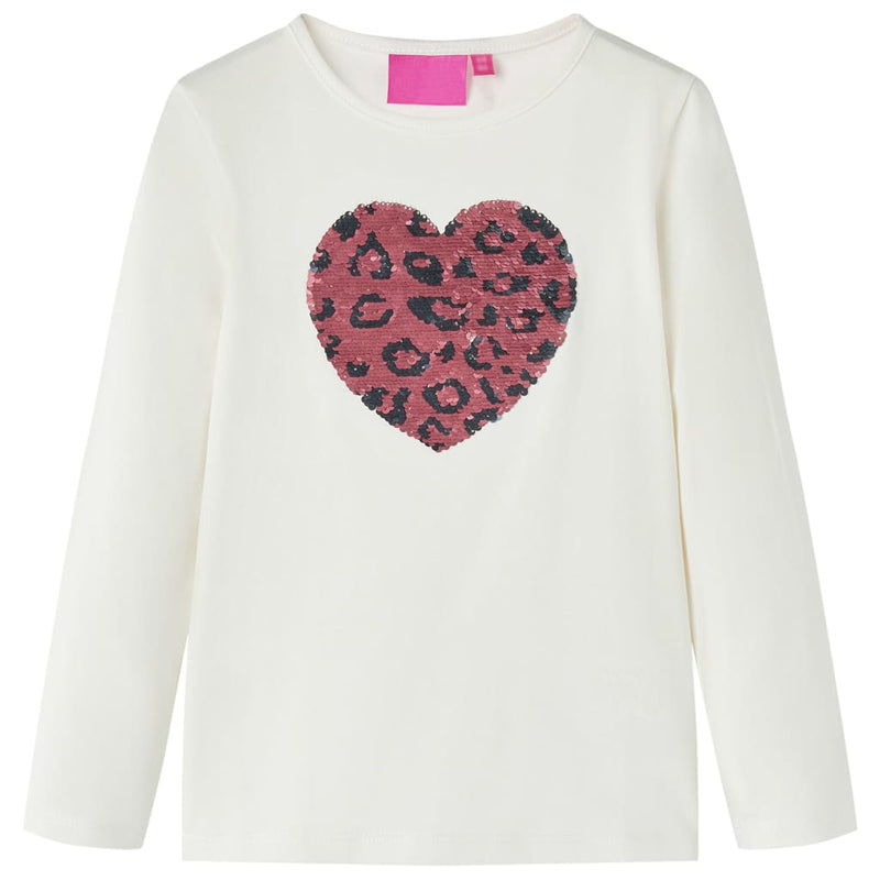 Load image into Gallery viewer, VidaXL Kindershirt met lange mouwen 140 ecru
