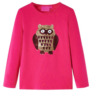 Vidaxl kindershirt met lange mouwen 92 felroze