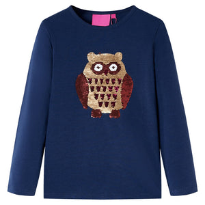 Vidaxl kindershirt met lange mouwen 92 marineblauw