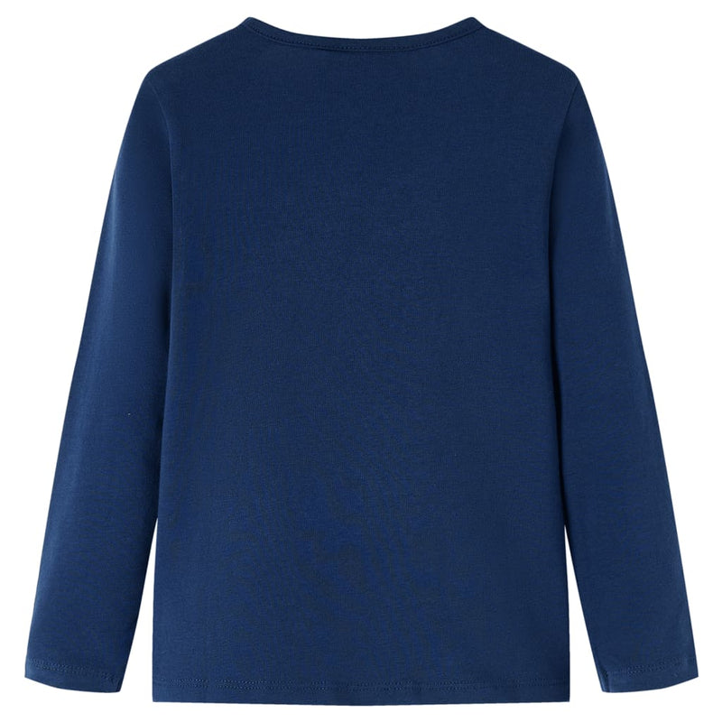Load image into Gallery viewer, Vidaxl kindershirt met lange mouwen 104 marineblauw
