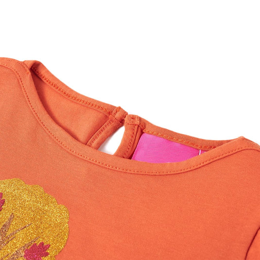 Vidaxl kindershirt met lange mouwen 140 oranjebruin