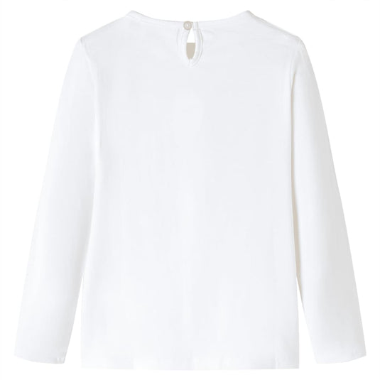 Vidaxl kindershirt met lange mouwen 128 ecru