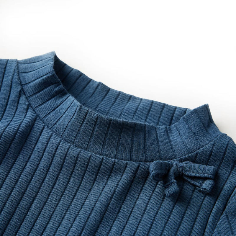 Chargez l'image dans la visionneuse de la galerie, Vidaxl kindershirt met lange mouwen geribd 92 marineblauw

