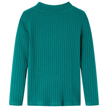Vidaxl kindershirt met lange mouwen geribd 116 donkergroen