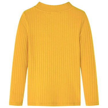 Vidaxl kindershirt met lange mouwen geribd 104 donker okerkleurig