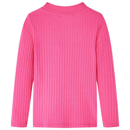 Vidaxl kindershirt met lange mouwen geribd 92 felroze