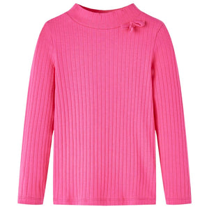 Vidaxl kindershirt met lange mouwen geribd 116 felroze