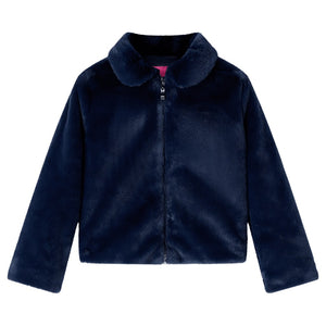 Vidaxl kinderjas 104 kunstvacht marineblauw