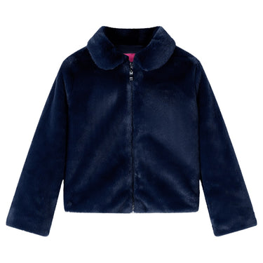 Vidaxl kinderjas 104 kunstvacht marineblauw