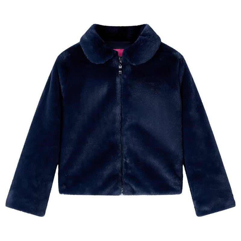 Load image into Gallery viewer, VidaXL Kinderjas 140 kunstvacht marineblauw
