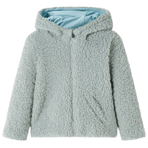 Vidaxl kinderjas met capuchon teddy 92 kunstvacht mintgroen