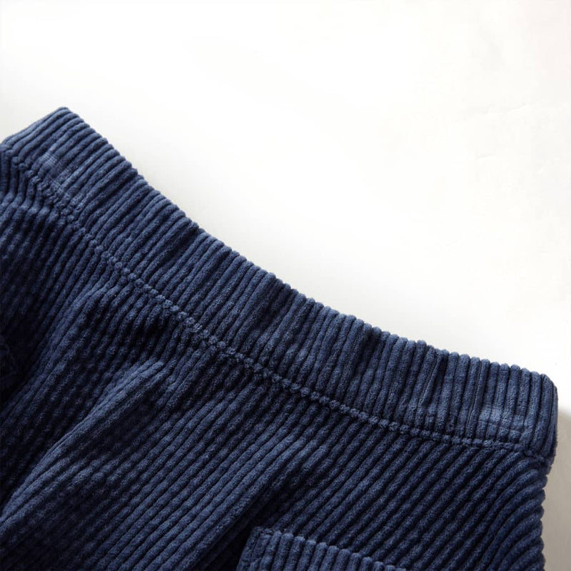 Load image into Gallery viewer, VidaXL Kinderrok met zakken ribfluweel 140 marineblauw
