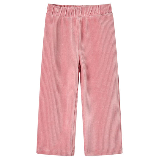 VidaXL Kinderbroek 92 ribfluweel Lichtroze