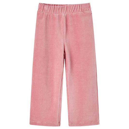 VidaXL Kinderbroek 116 ribfluweel Lichtroze
