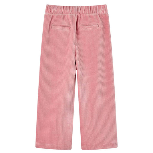 VidaXL Kinderbroek 116 ribfluweel Lichtroze