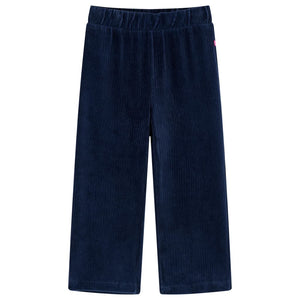 Vidaxl kinderbroek 116 ribfluweel marineblauw