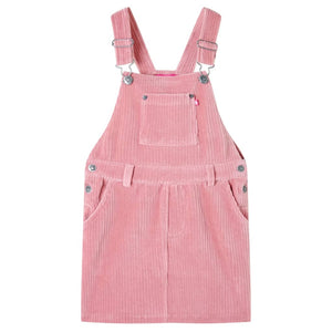 VidaXL Kindertuinjurk 128 ribfluweel lichtroze