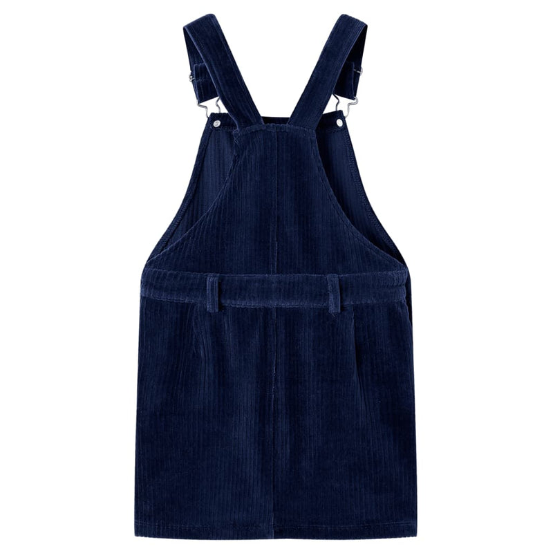 Load image into Gallery viewer, Vidaxl kindertuinjurk 104 ribfluweel marineblauw
