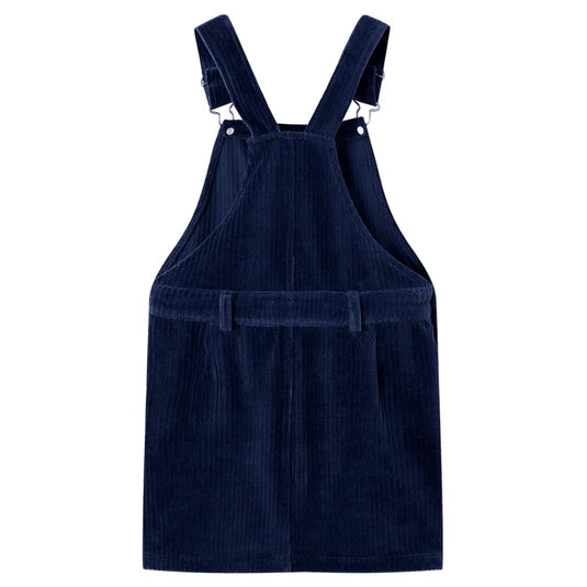 Vidaxl kindertuinjurk 104 ribfluweel marineblauw